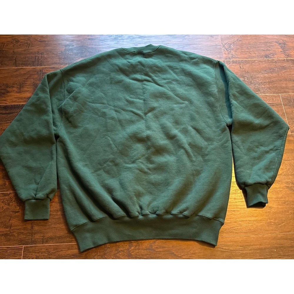 Vintage Timberland Weathergear Crewneck Sweatshirt Green Logo XL USA 90s Logo - Picture 6 of 6